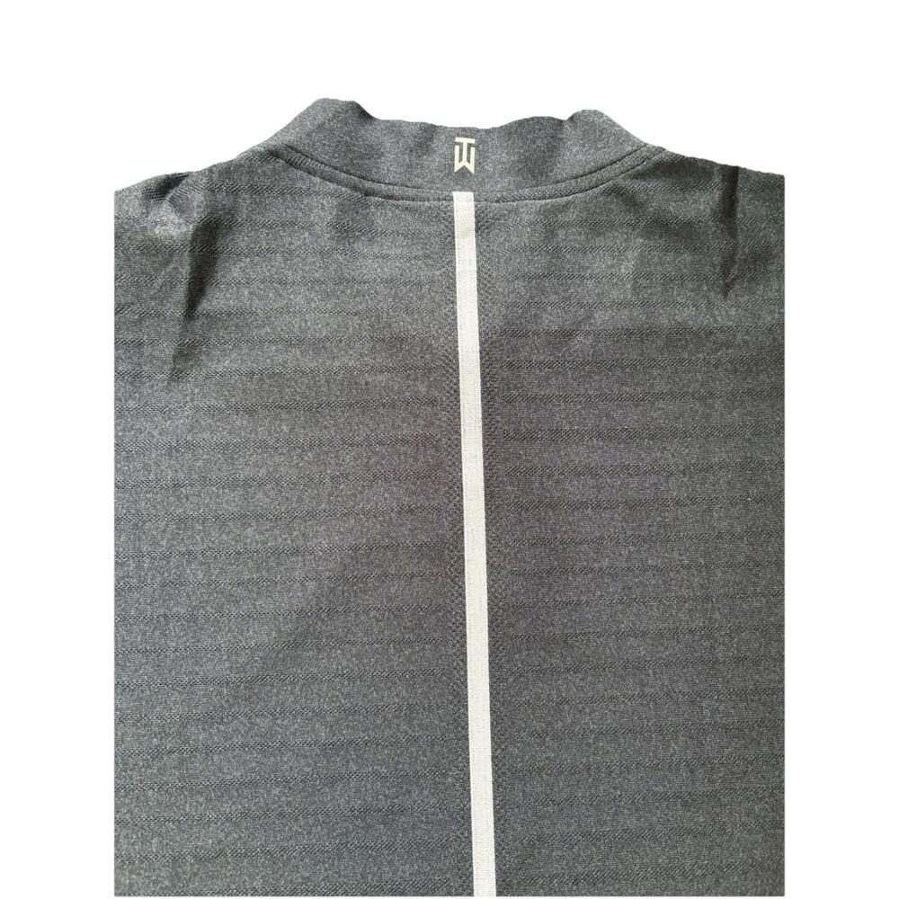 Nike Golf Tiger Woods Velocity Max Blade Collar Polo Gray Snap XL Nice!